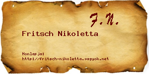 Fritsch Nikoletta névjegykártya
